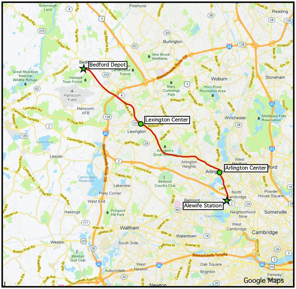 Minuteman Bikeway en omgeving